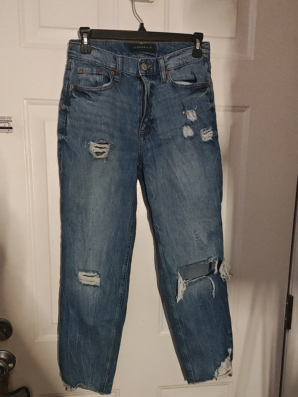 Aeropostale Distressed Light Blue Boyfriend Jeans